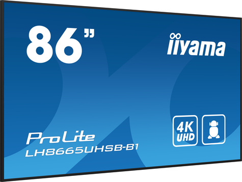 Iiyama ProLite LH8665UHSB-B1 - 86" lcd-scherm - 4K - voor digital signage-technologie