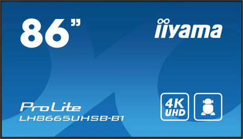 Iiyama ProLite LH8665UHSB-B1 - 86" lcd-scherm - 4K - voor digital signage-technologie
