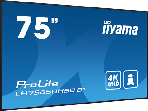 Iiyama ProLite  LH7565UHSB-B1 - 75" LCD-scherm - 4K