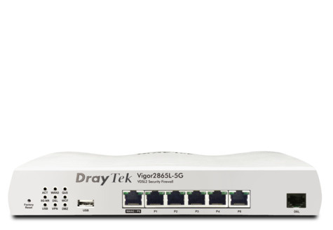 DrayTek Vigor 2865L 5G modem met Dual SIM card slot