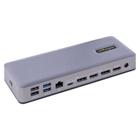 STARTECH USB-C Docking Station - Multi Monitor HDMI/DP/DP Alt Mode USB-C Dock - 3x 4K30 / 2x 4K60 - 7-Port USB Hub - 60W Power Delivery - GbE - 3.5mm Audio - Works With Chromebook certified - Dockingstation - USB-C / Thunderbolt 3 / Thunderbolt 4 - 2 x HDMI, 2 x D