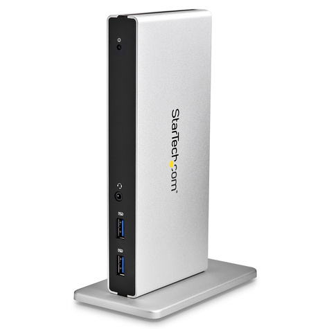 STARTECH STARTECH Dual-monitor USB 3.0 docking station - DVI - voor Mac  Windows - inclusief VGA en HDMI adapters - 2x laad poorten - Dockingstation - USB - DVI - 1GbE - voor P/N: ARMBARDUO, ARMDUAL, ARMDUAL30, ARMSLIMDUO, TB33A1C