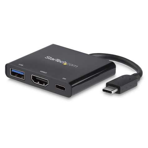 STARTECH USB-C to HDMI Adapter - 4K 30Hz - Thunderbolt 3 Compatible - with Power Delivery (USB PD) - USB C Adapter Converter (CDP2HDUACP) - Dockingstation - USB-C / Thunderbolt 3 - HDMI