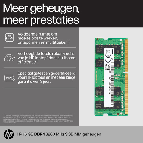 HP 16GB - DDR4 - SO-DIMM 260-pin - 3200MHz - Memory