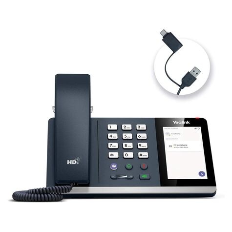 Yealink MP45 - Teams Edition IP phone - Black - Wired handset