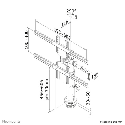 Neomounts Flat Screen Desk Mount (grommet)