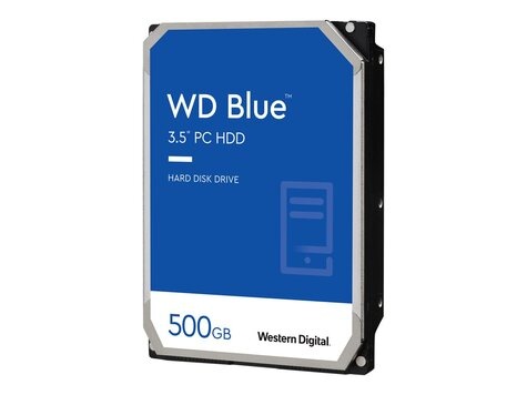 Western Digital Western Digital WD Blue WD5000AZLX - Vaste schijf - 500 GB - intern - 3.5" - SATA 6Gb/s - 7200 tpm -buffer: 32 MB