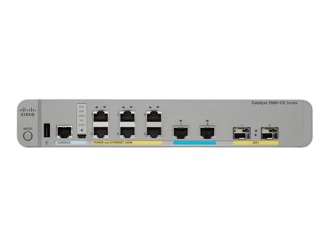 Cisco 3560-CX Switch 6 GE PoE+  2 MultiGE PoE+  uplinks: 2 x 10G S