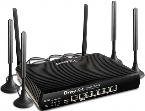 DrayTek Vigor 2927Lax 5G modem met Dual SIM card slot en dual Gigabit WAN breedband router