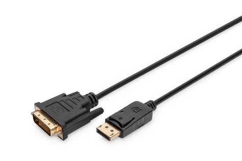 DIGITUS DisplayPort Adapterkabel DP-HDMI Type A St/Bu - 0.15m
