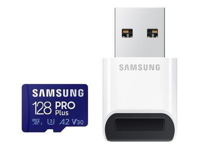 Samsung SD MicroSD Card 128GB Samsung SDXC PRO Plus (Class10) Reader retail