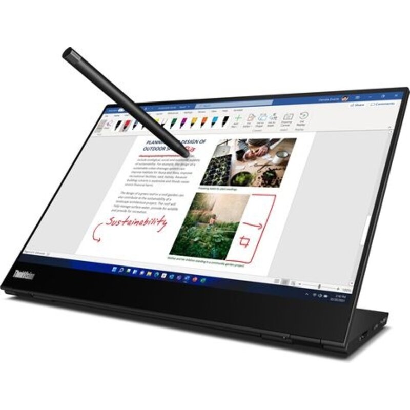 【SALE!!】Lenovo ThinkVision M14t　PCモニター Lenovo ThinkVision M14t Gen2 14-inch Monitor kopen bij DectDirect