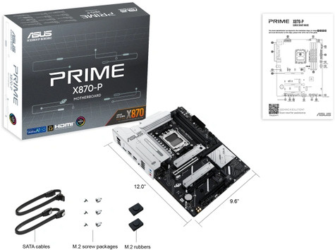 Asus AM5 PRIME X870-P - DDR5/4xM.2/HDMI/ATX