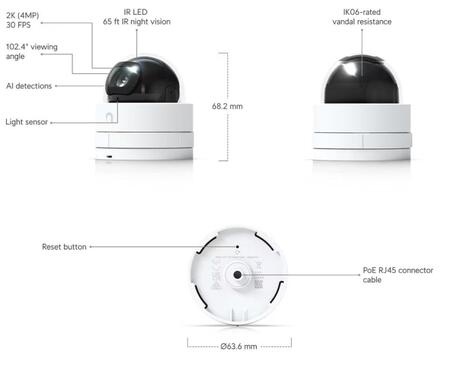 Ubiquiti Protect IP Cam UniFi UVC-G5-Dome-Ultra-B