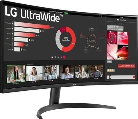 LG 34WR50QK-B Curved UltraWide QHD DP HDMI 21:9