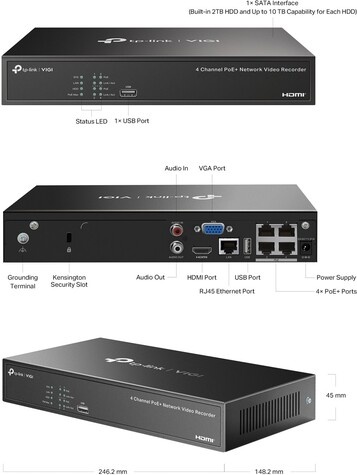 TP-Link VIGI NVR1004H-4P-2TB
