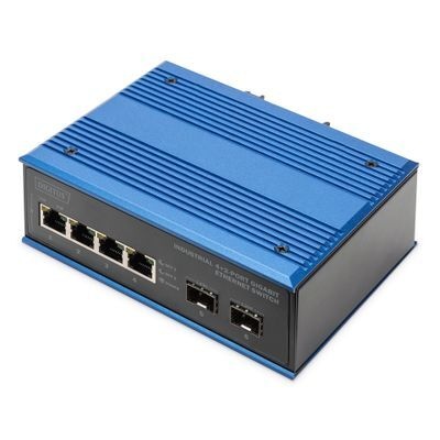 DIGITUS DIGITUS Industriële 4+2-poorts Gigabit Ethernet-switch
