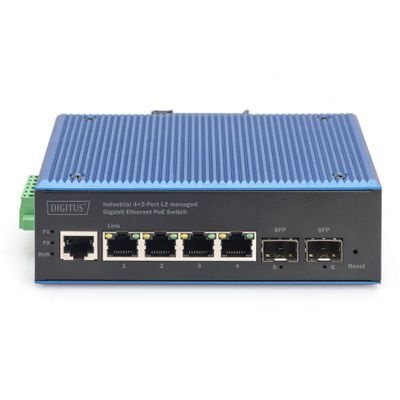DIGITUS Switch Digitus Gigabit Ethernet PoE Industrial 4+2