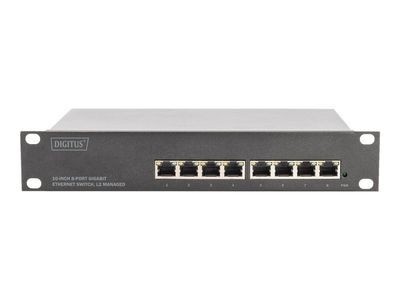 DIGITUS 8-poorts Gigabit switch, 10 inch, managed - rack-mountable