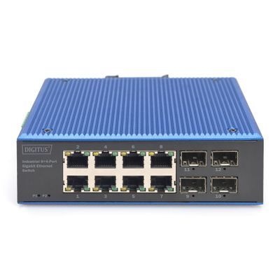DIGITUS Switch Gigabit Ethernet Industrial 8 +4