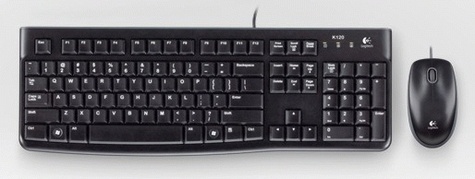 Logitech keyboard mouse-set MK120 - AZERTY - black