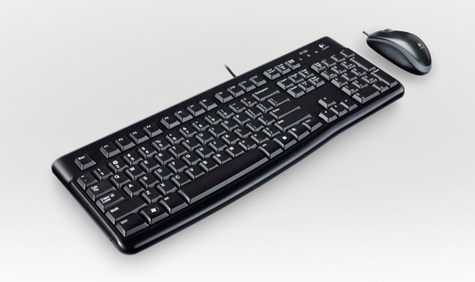 Logitech keyboard mouse-set MK120 - AZERTY - black