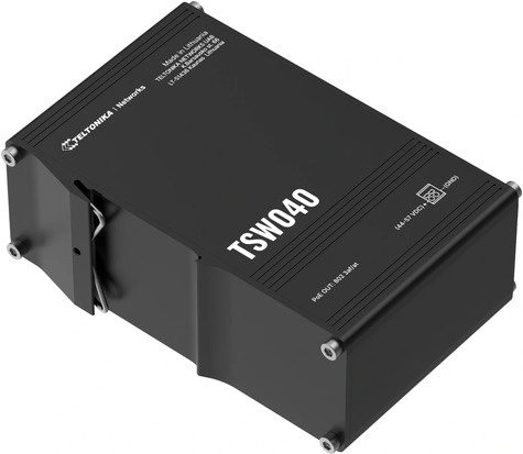 Teltonika The TSW040 is an unmanaged 8-port PoE+ switch by Teltonika featuring eight RJ45ports with a total power budget of 240 W or up to 30 W per port.