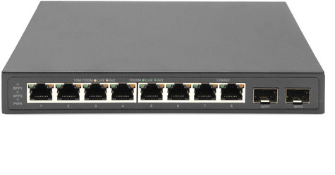 DIGITUS DIGITUS 8-poort Gigabit + 2 Gigabit SFP poorten