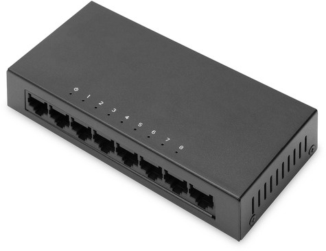 DIGITUS DN-80069 - switch - metall housing - 8 ports - unmanaged