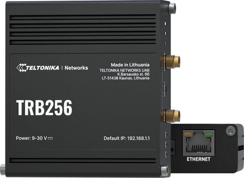 Teltonika Teltonika Industrial dual SIM 4G LTE NB-IoT gateway equipped with multiple WAN interfacessuch as I/Os RS232 RS485 and an Ethernet port.