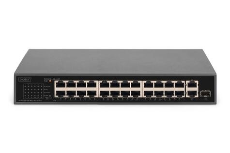 DIGITUS DN-95356 - switch - 19", IEEE 802.3 af/at - 24 ports - unmanaged - rack-mountable