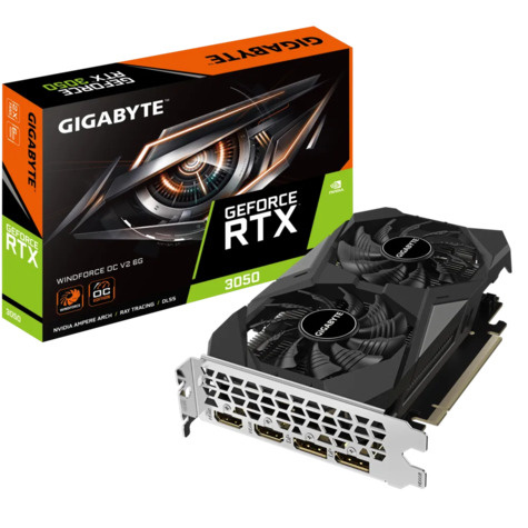 Gigabyte Gigabyte RTX3050 Windforce OC V2   6GB GDDR6 2xHDMI 2xDP