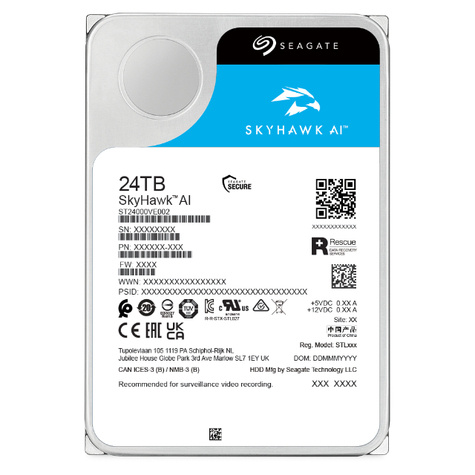 Seagate SkyHawk AI ST24000VE002 - hard drive - 24 TB - SATA 6Gb/s