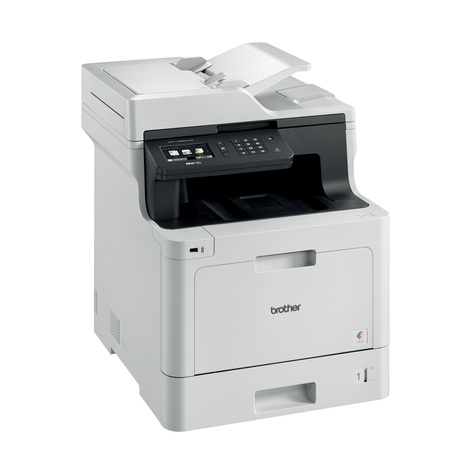 Brother Kleur A4 AIO laserprinter. 31ppm. (z/w/kleur). 512mb. 250 vel papierlade uitbreidbaar. 9.3cm touch screen. LAN/WLAN. FAX