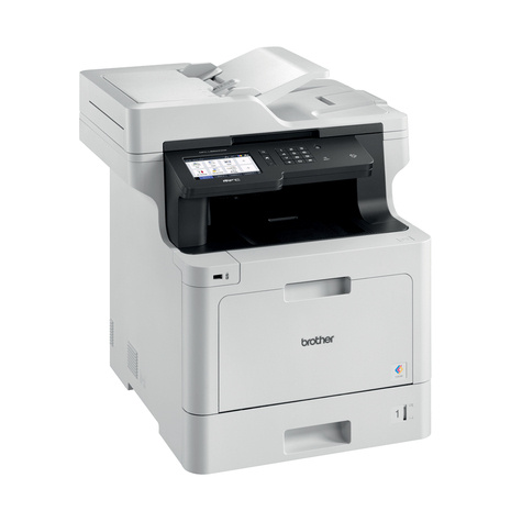Brother Kleur A4 AIO laserprinter. 31ppm. (z/w/kleur). 512mb. 250 vel papierlade uitbreidbaar. 12.6cm touch screen. LAN/WLAN. FAX