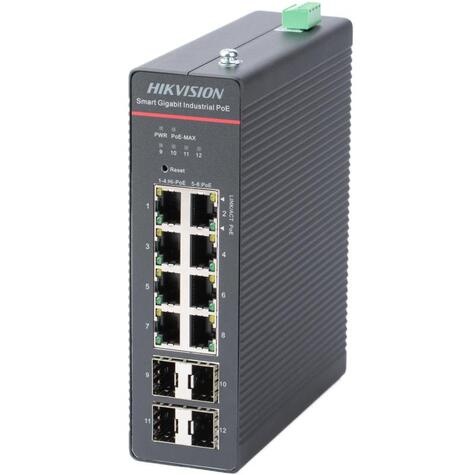 Hikvision Hikvision DS-3T1512HP-SI-8P4F Industrie-Switch PoE