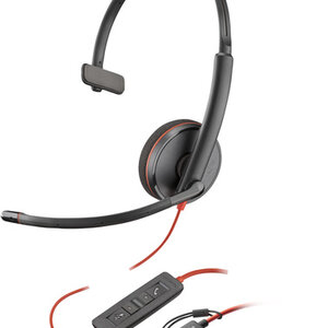 Poly Poly Blackwire 3210 Monaural USB-C Headset +USB-C/A Adapter