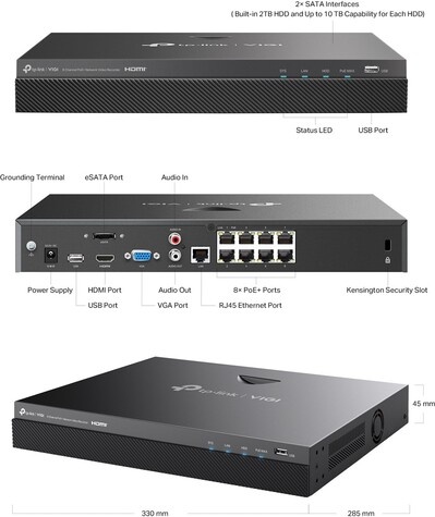 TP-Link VIGI NVR2008H-8MP