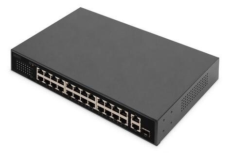 DIGITUS DN-95356 - switch - 19", IEEE 802.3 af/at - 24 ports - unmanaged - rack-mountable