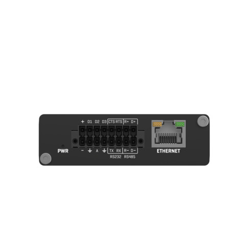 Teltonika Industrial 4G LTE gateway equipped withI/Os RS232 RS485 and Ethernet interfaces for IoT solutions requiring versatility and reliable M2M communication