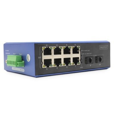 DIGITUS Switch Digitus Gigabit Ethernet Industrial 8+2