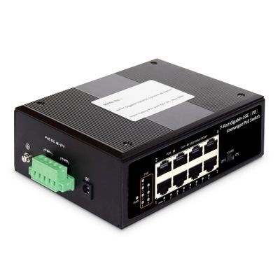 DIGITUS 7-Port Gigabit Industrie PoE Switch + 1 PD-Port