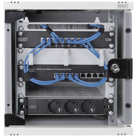 DIGITUS Wandbehuizing grijs 6H (10") 312x300mm