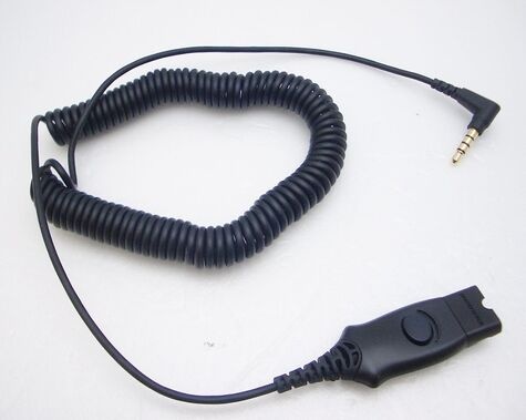 Poly 3m Coiled Cable with 3.5mm to QD Connector