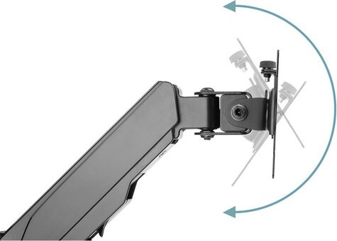 DIGITUS Universele enkele monitorhouder met gasveer, wandmontage