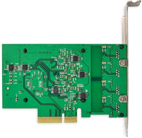 DIGITUS 4-poorts 2,5 Gigabit Ethernet-netwerkkaart, RJ45, PCI Express, Realtek chipset