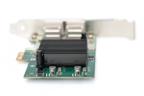 DIGITUS 2-poorts Gigabit Ethernet-netwerkkaart, RJ45, PCI Express, Intel-chipset