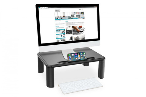 DIGITUS Ergonoom. Monitorverhoger. 3-voudig verstelbaar max. 14,5 cm