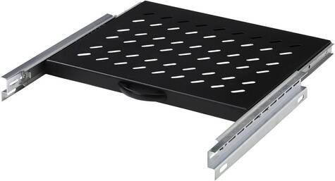 DIGITUS Professional Uittrekbaar legbord voor vaste inbouw aan de voorste 483 mm (19“) profielrails