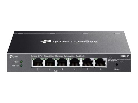 TP-Link Omada 6-Port Gigabit Easy Managed Switch 4-Port PoE+ 6 x 10/100/10000Mbps RJ45